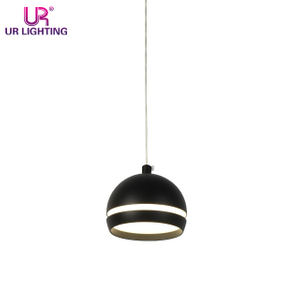 Display Room Moderne halbe Ball Schwarze Magnetspur Anhänger Licht 12W C002